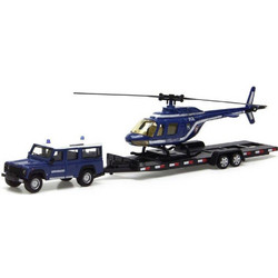 Bburago Emergency Force Land Rover Defender Trailer Blue 18/32041