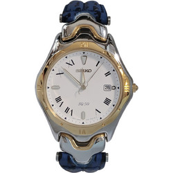 Seiko Ανδρικό Ρολόι με Μπλε Δερμάτινο Λουράκι 7N32-F010