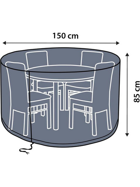 Κάλυμμα Για Στρογγυλό Τραπέζι 150x85cm Γκρί HC 20629