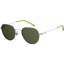 Carrera 2015TS 010/QT Ανδρικά Γυαλιά Ηλίου Στρογγυλά Μεταλλικά Ασημί με Πράσινο Polarized Φακό