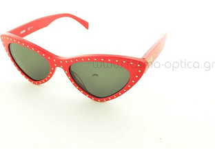 Moschino MOS 006/S C9A/IR Γυναικεία Γυαλιά Ηλίου Cat Eye Κοκάλινα Κόκκινα με Μαύρο Polarized Φακό