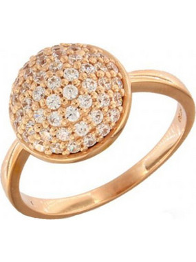 Vogue Γυναικείο Δαχτυλίδι από Ασήμι Ροζ Χρυσό Ballroom 5661112