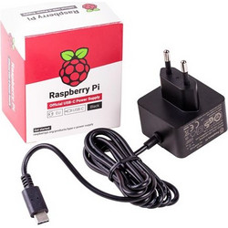 Raspberry power supply original for PI4, USB-C, 5.1V, 3A, Black (SC0217)