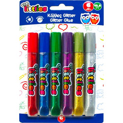 Κόλλες glitter The Littlies 6 χρώματα 12gr