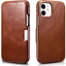 iCarer Vintage Series Side-Open Δερμάτινη Θήκη Apple iPhone 12 / 12 Pro - Brown (RIX1210-BN)