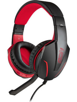 NOD Ground Pounder Gaming Headset Over Ear Black Red