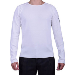 WELLENSTEYN PULLOVER t-shirt λαιμοκοψη 100%βαμβακι λευκο μακρυμανικο κανονικη γραμμη