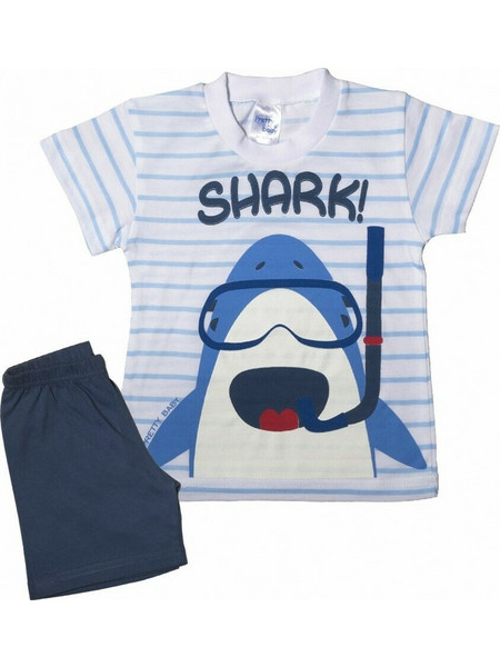 Eleten Πυτζάμα Αγόρι Shark Σιελ Ριγα (65372-0-217)
