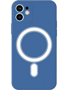 Θήκη Iphone 12 Mini - Soft Flexible Silicone Rubber Full Coverage Shockproof Magsafe Case Apple - Μπλε