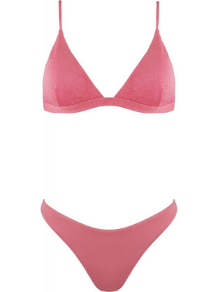 Gsecret Bikini Set Τριγωνάκι με Ενίσχυση Ψηλόμεσο Ροζ HH87533-13771