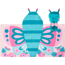 Stephen Joseph Butterfly Παιδικό Πόντσο Θαλάσσης Ροζ 60x117cm SJ100425B