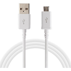 Samsung Regular USB 2.0 to micro USB Cable Λευκό 1m (ECB-DU4AWE)