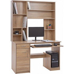 HomeMarkt Γραφείο Ξύλινο με Βιβλιοθήκη 120x55x182cm HM2032.02