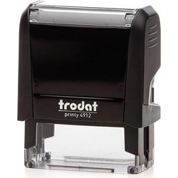 Trodat printy σφραγίδα μαύρη 4912 με μπλε μελάνι, 47x18χιλ