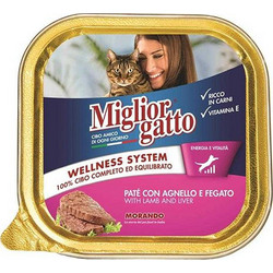 Morando Miglior Gatto Adult Wellness System Pate with Lamb & Liver 100gr