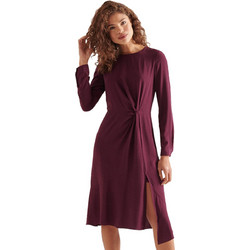 Superdry Ecovero Twist Midi Φόρεμα για Γάμο / Βάπτιση Μπορντό W8010768A-04P