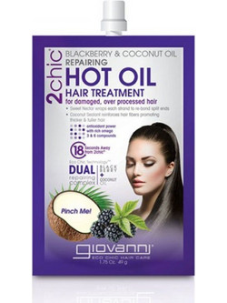 Giovanni 2Chic Blackberry & Coconut Hot Oil Hair Treatment Ξηρό Λάδι Μαλλιών για Επανόρθωση 49gr