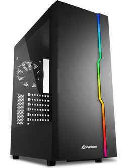 Sharkoon RGB Slider Black Gaming Midi Tower Κουτί Υπολογιστή RGB με Πλαϊνό Παράθυρο