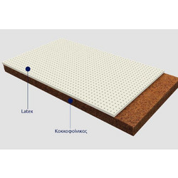 Greco Strom Ερατώ Στρώμα Latex & Κοκοφοίνικα Κούνιας 70x115x11cm VRE.ERA.COT