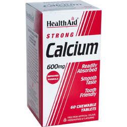 Health Aid Strong Calcium 600mg 60 Μασώμενα Δισκία