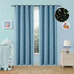 Beauty Home Παιδική Κουρτίνα Συσκότισης Φωσφοριζέ με Τρουκς 140x260 Art 6140 Blue