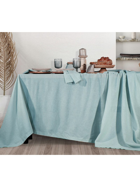 Τραπεζομάντηλο Cotton-Linen Aqua 150x250 - Nef-Nef Homeware
