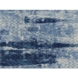 Contento Matteo Σουπλά Βινυλίου 40x30 Abstract Paint - Μπλε