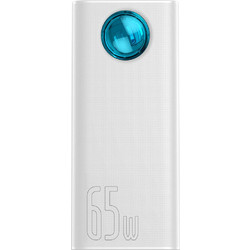 Baseus Amblight Power Bank 30000mAh 65W με 4 Θύρες USB-A & Θύρα USB-C Quick Charge 3.0 White