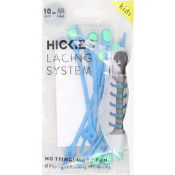 Hickies 2.0 Kid's Blue/Green Laces