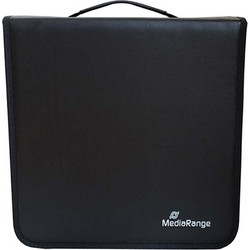 MediaRange Media Storage Wallet for 500 Discs, Synthetic Leather, Black BOX96