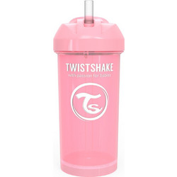 Twistshake Κύπελλο Straw Cup Pastel Pink 360ml