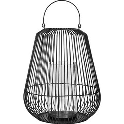 Φανάρι Nideo 65757 Small 45,5x52,5cm Black Blomus Μέταλλο,Γυαλί