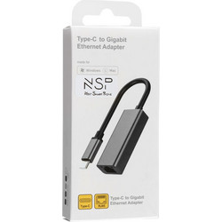 NSP N08 Ενσύρματος Ethernet USB-C Αντάπτορας Δικτύου 1Gbps