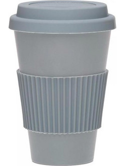 Polo Ποτήρι Bamboo με Καπάκι Γκρι 915055-00