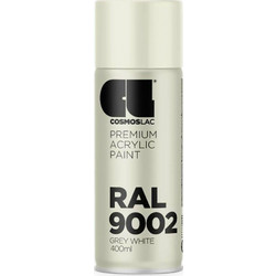 Cosmoslac Premium Acrylic Paint Σπρέι Βαφής Grey White RAL9002 Gloss 400ml