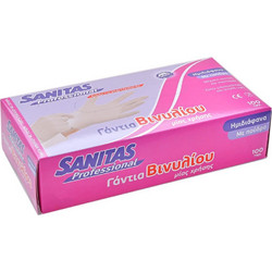 Sanitas Professional Γάντια Βινυλίου Ημιδιάφανα 100τμχ