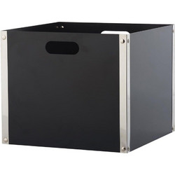 Ξυλοθήκη Zogometal K31 Μαύρο - Νίκελ Ματ 37x37x32 cm