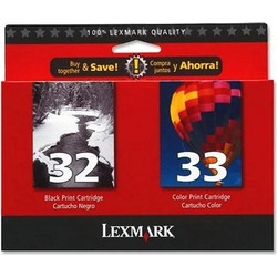 Lexmark 32 Black & 33 C/M/Y Πακέτο 2 Μελανιών Εκτυπωτή Inkjet