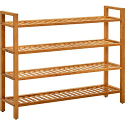 vidaXL Παπουτσοθήκη Ξύλινη Καφέ Μ100xΠ27xΥ80cm 331750