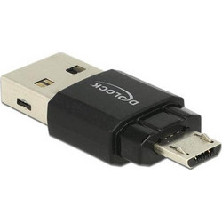 DeLOCK 91735 Card Reader OTG USB-A micro USB 2.0 για microSD