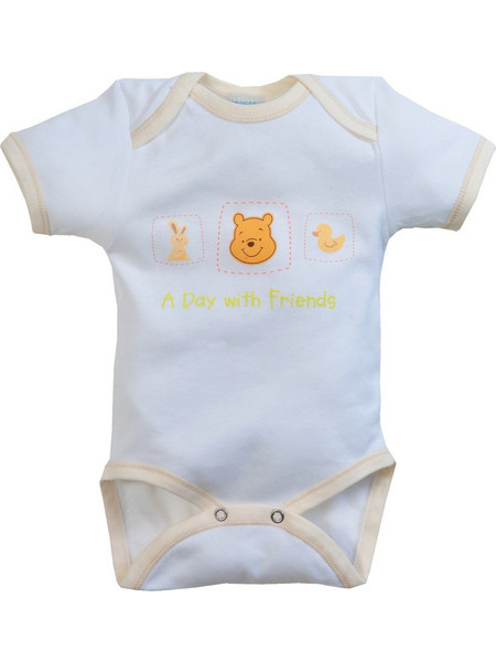 Baby Oliver des 55 Φορμάκι Εσώρουχο Κοντομάνικο Winnie Λευκό