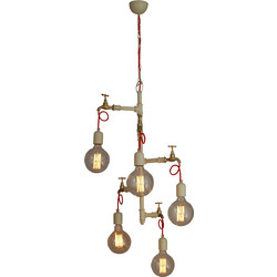 Home Lighting Hikari Κρεμαστό Φωτιστικό Οροφής Πολύφωτο Κόκκινο 77-2797