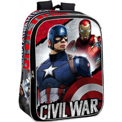 Paxos Civil War Captain America Σχολική Τσάντα Πλάτης Νηπιαγωγείου Πολύχρωμη 52662