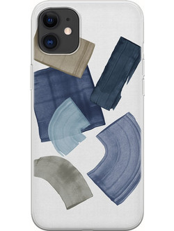 Θήκη Blue And Brown Paint Blocks iPhone 11 Flexible TPU (Διάφανη Σιλικόνη)
