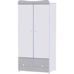Ντουλάπα - Lorelli Exclusive Δίφυλλη White-Blue Elm