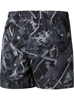 Reebok Sport All Over Print Ανδρικό Μαγιό Σορτς με Σχέδια Ανθρακί CE0627