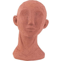 Διακοσμητικό Άγαλμα Face PT3558OR 14,7x15,4x24,5cm Orange Present Time Ρητίνη