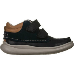 Clarks Cloud Tuktu Παιδικά Μποτάκια Navy Μπλε Δερμάτινα με Σκρατς 26136196