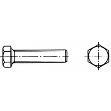Βίδα εξάγωνη ολικού σπειρώματος 6x30 mm Inox 316 DIN 933 / ISO 4017, Σακούλα (11784)