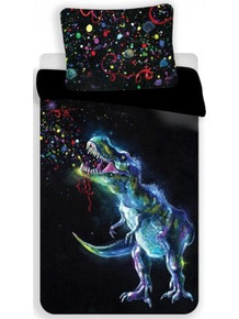 Σετ Παπλωματοθήκη Jerry Fabrics Dinosaur 140*200 εκ. + Μαξιλαροθήκη 70*90εκ. (019665)
